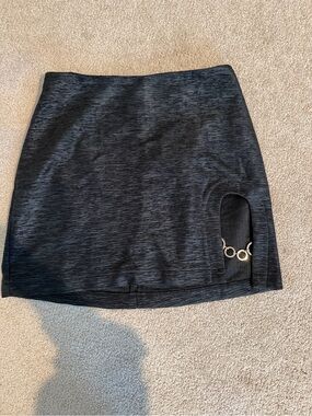 Nasty Gal Textured Black Mini Skirt